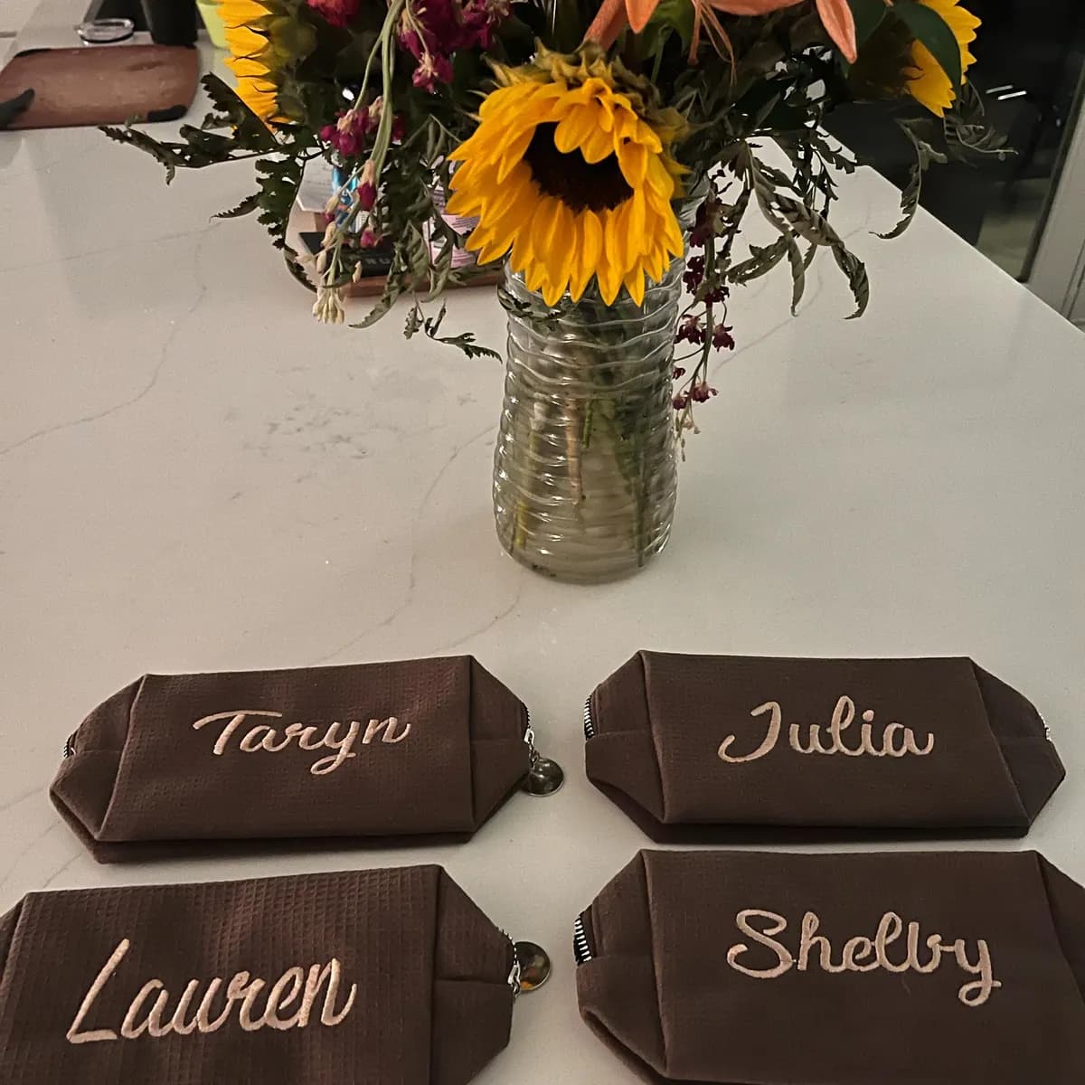 Customer photo for Bespoke Canvas & Burlap Tote | Heirloom Bridesmaid Gift Bag