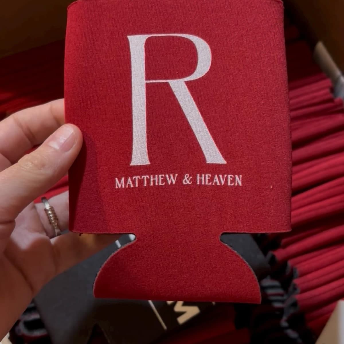 Customer photo for Linen Wedding Vow Booklet | Gold Foil Ceremony Keepsake