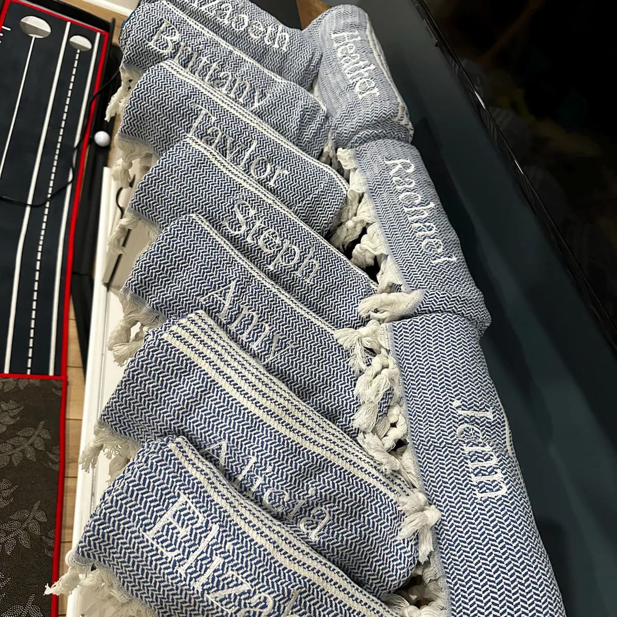 Customer photo for Bespoke Wire Script Bridal Hanger | Personalized Heirloom Wedding Dress Hanger