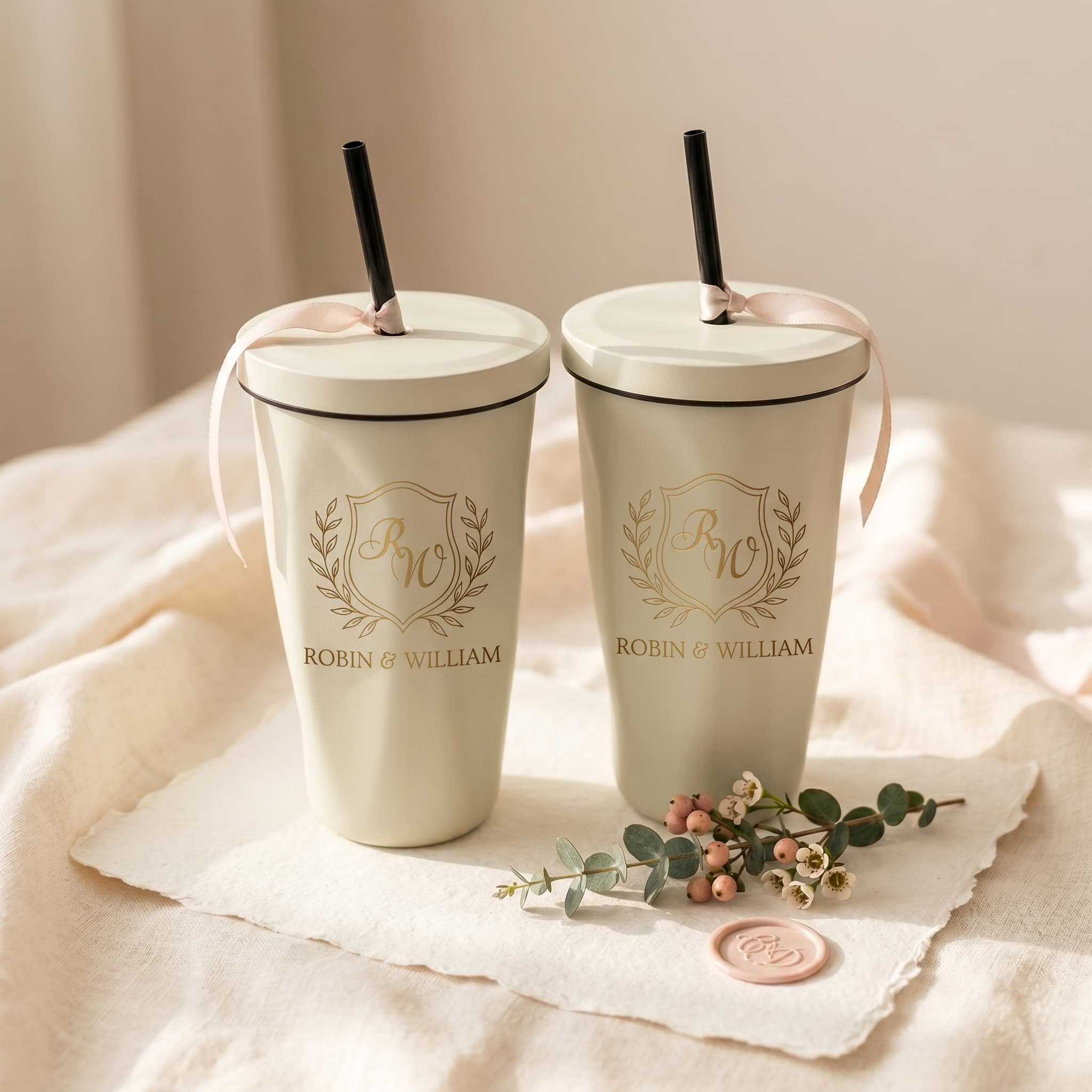 Bespoke Matte Acrylic Tumbler | Personalized Bridal Party Heirloom